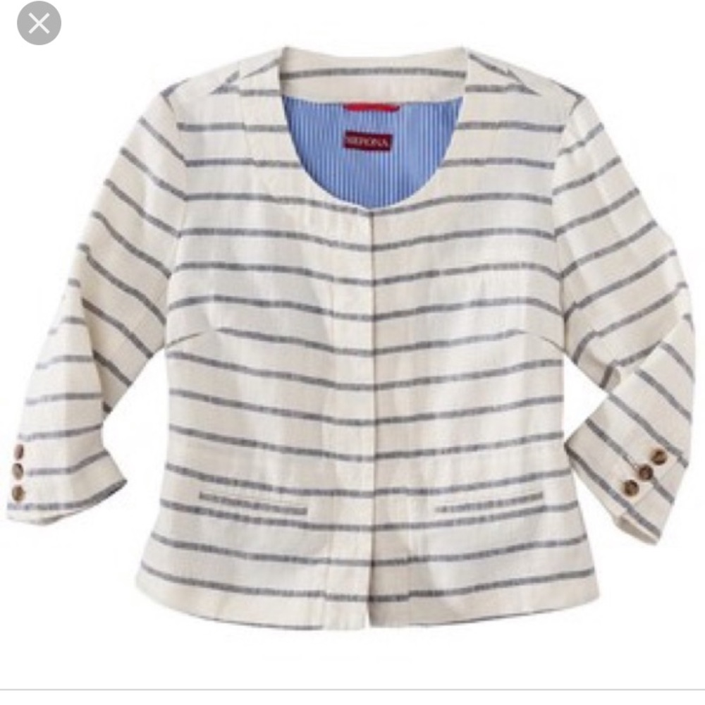 Merona 100% Linen Stripe Blazer